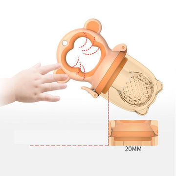 Suzetă fructe model 1 Papa Bebe, 3 luni+, diverse culori, material abs + silicon, 6x12cm